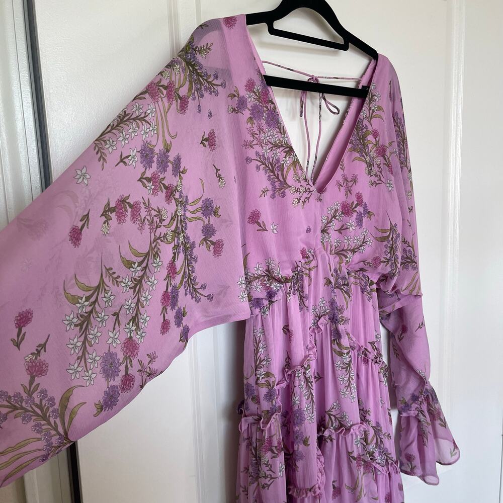 Steve Madden Sol Floral High-Low Maxi Dress Purple Women’s - Size S - Picture 4 of 7